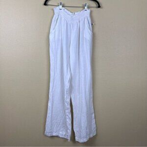 NEW JW Johnny Was Los Angeles Pants Linen White Size M